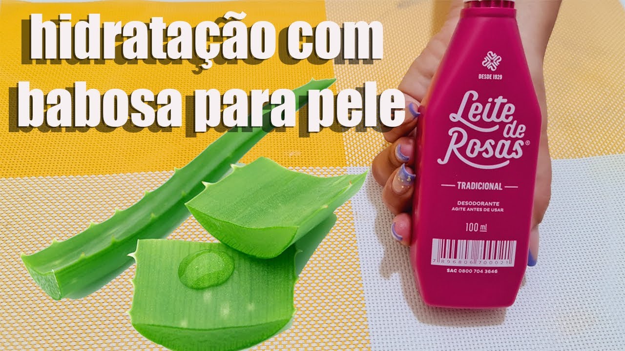 Com Babosa e leite de rosas 10 anos mais jovem 😍 Pele sem rugas e Manchas