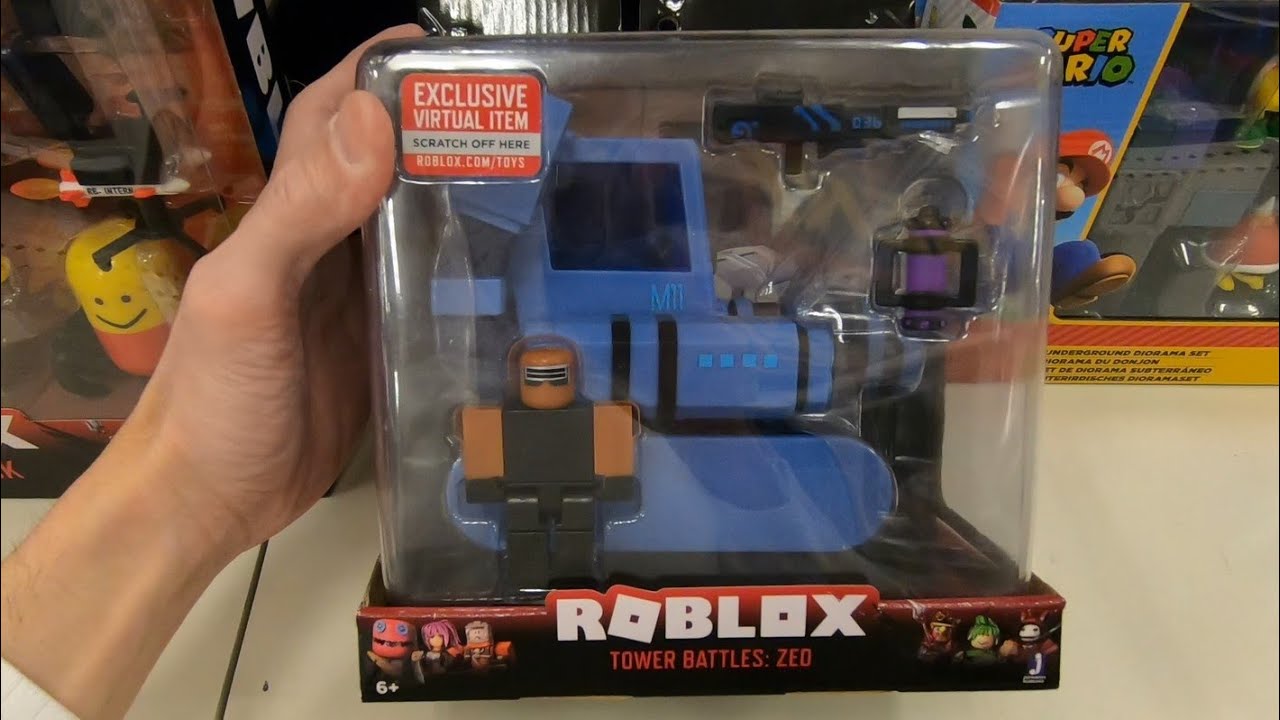ROBLOX TOWER BATTLES ZED TOY TOYS ACTION FIGURE CLOSE UP LOOK ROBLOX SHOPPING SHOP WITH ME