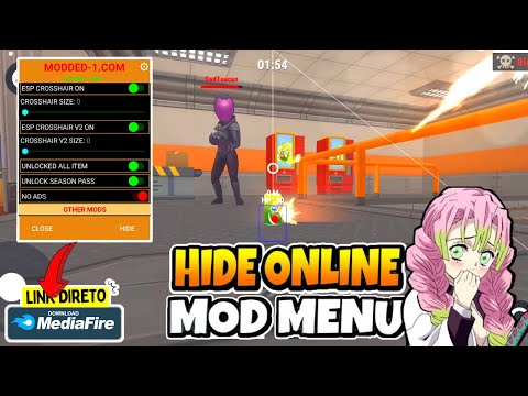 O MELHOR MOD!😱 HIDE ONLINE MOD MENU V4.9.3》💯% ANTI-BAN + 50 FUNÇÕES  GAMEPLAY PART #6 [2023]✓ 