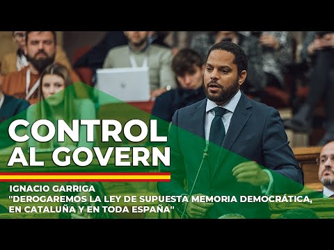 Ignacio Garriga: "Derogaremos la ley de supuesta memoria democrática, en Cataluña y en toda España"