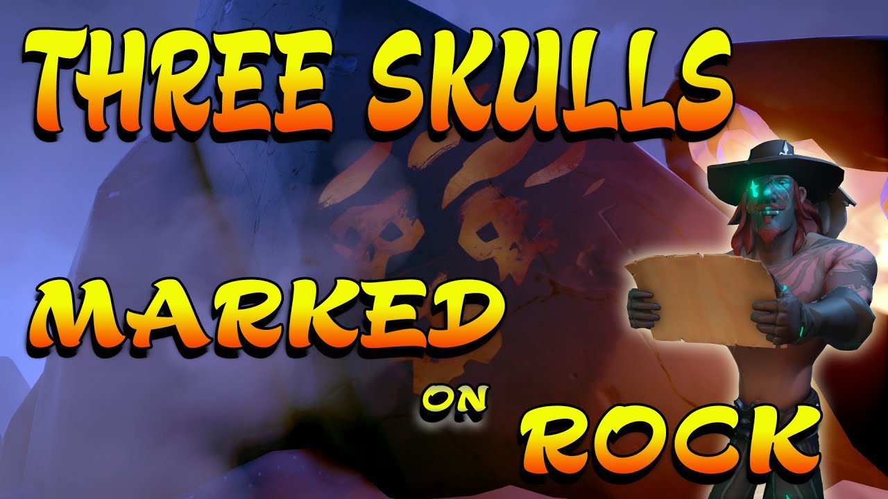 Three skulls marked on rock to the South,  Fetcher’s Rest