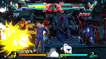 ULTIMATE MARVEL VS. CAPCOM 3 - Phoenix Wright Level 3 Hyper combo "Ace Attorney"