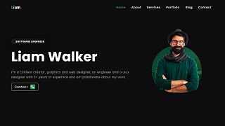 Build a Complete Responsive Personal Portfolio Website using HTML CSS Javascript