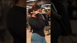 bicep workout with girl #motivation #workout #gym#shorts #bodybuilding