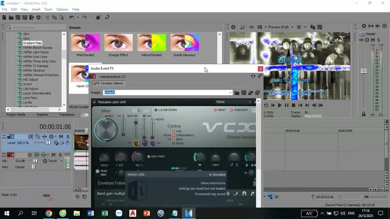How to make Harsh Chord, Pulse Chord and Organ Chord on Vegas Pro