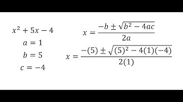 Solving Quadratics using the Quadratic formula (part 1)