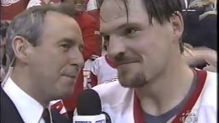 Detroit Red Wings Win 1997 Stanley Cup  Final Seconds, Trophy Presentation