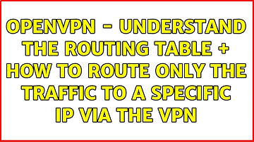 OpenVPN - Understand the routing table + How to route only the traffic to a specific ip via the VPN