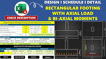 Design of Rectangular Footing | Axial Load & Bi Axial Moments
