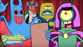 Plankton Teams Up with Man-Ray! 👁 | 'Captain Pipsqueak' Full Scene | SpongeBob