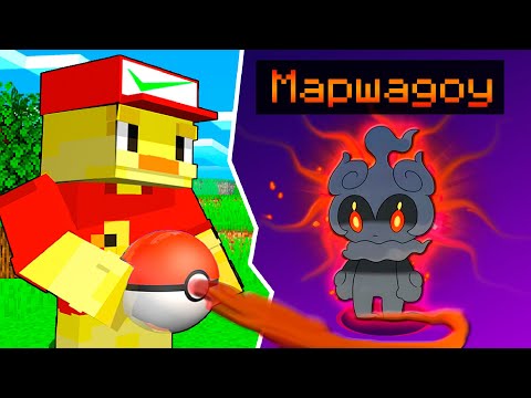 😨Got a MARSHADOU Pokemon and leveled it up in Minecraft! Cobblemon POKEMON.