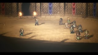 Octopath COTC GEP Beating Hammy in 12 turns with wind+lightning