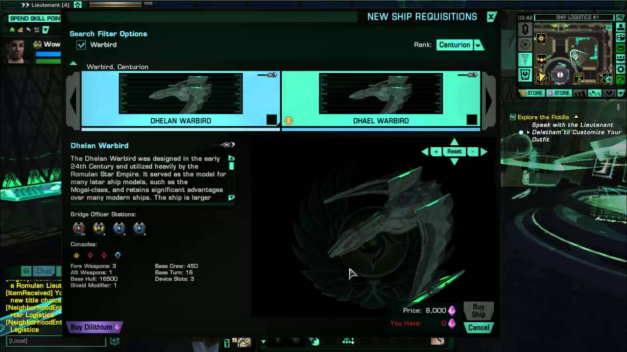 Star Trek Online: Romulan PTR space combat and romulan ships
