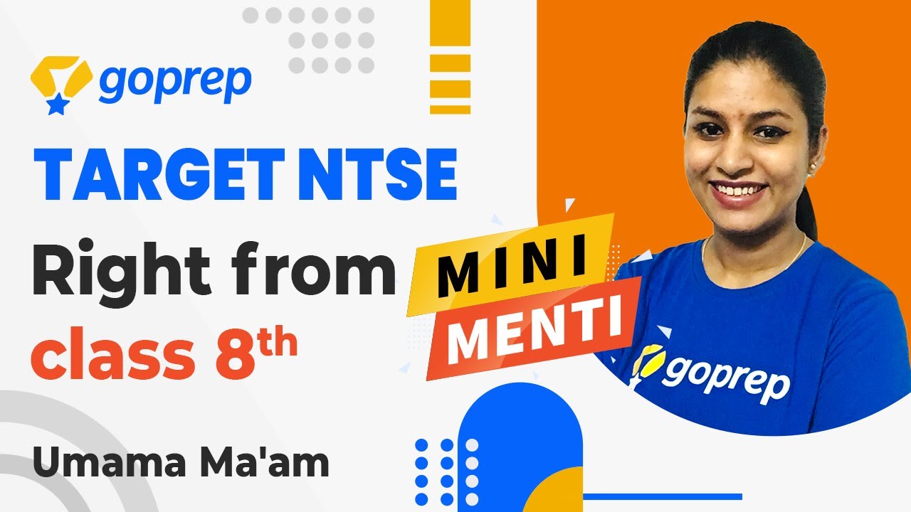 Target NTSE Right From Class 8th | Umama Ma'am | NCERT | Goprep
