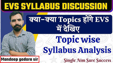 EVS  HTET PRT Topic wise Syllabus ||  Analysis By Mandeep Sir Achievers Academy  #EVS