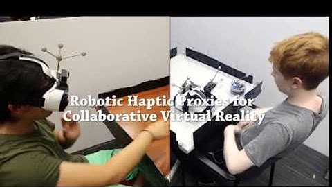 Robotic Haptic Proxies for Collaborative Virtual Reality