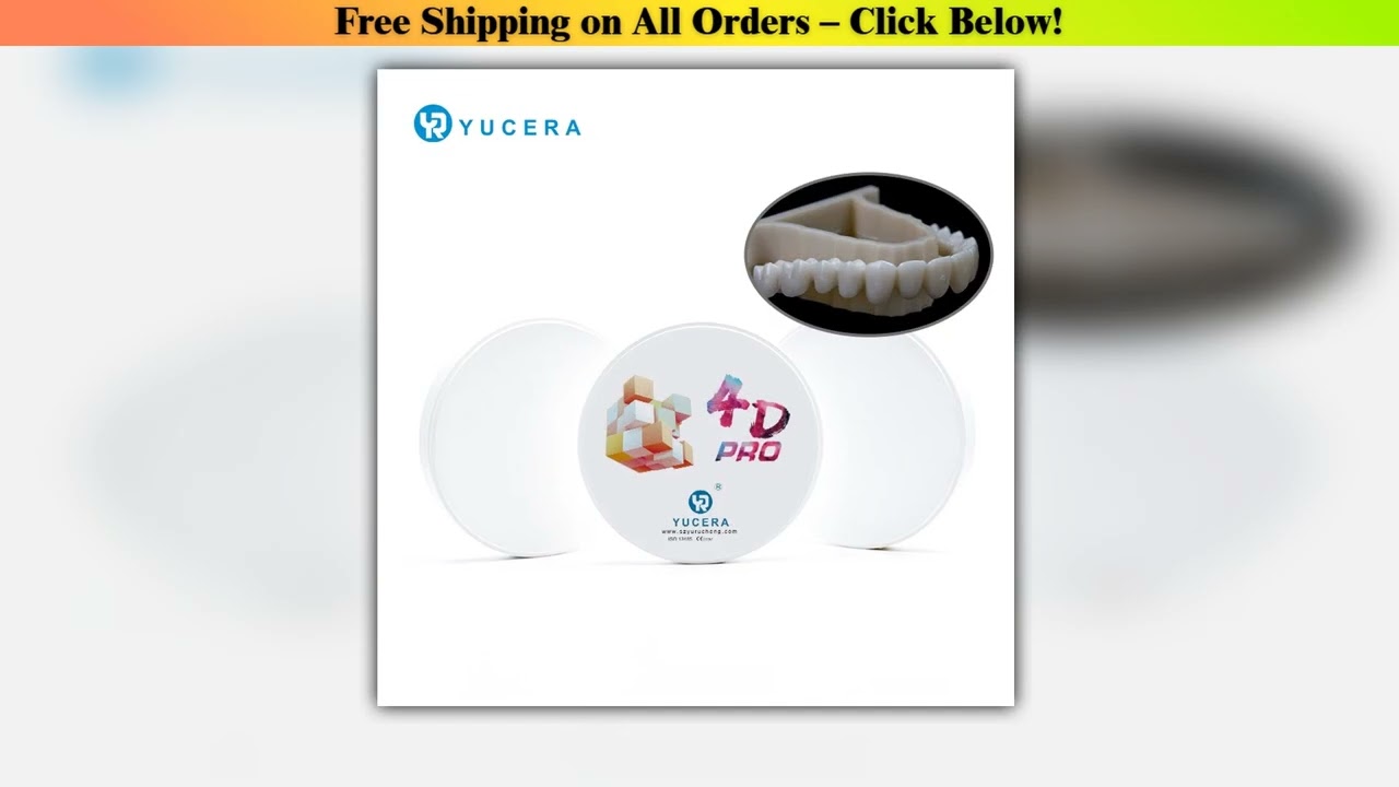Yucera 98x14mm 4D Pro Multilayer Zirconia Disc Disk Block CAD CAM  Super Translucent High Strenth