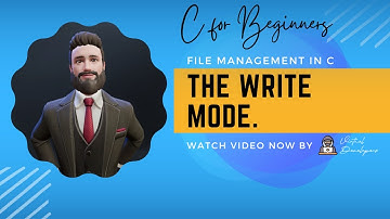 C for Beginners | File Management in C | Write mode