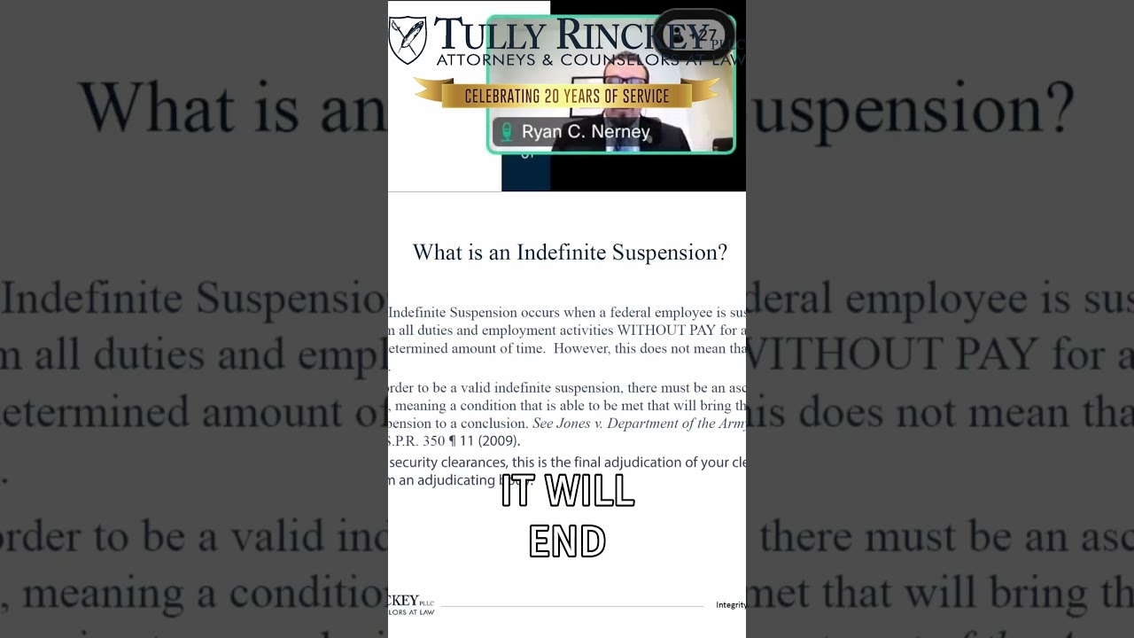 Indefinite Suspension Your Rights As A Federal Employee