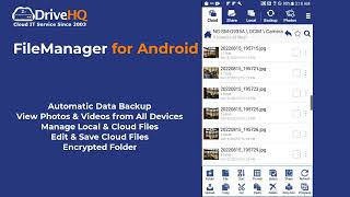 DriveHQ FileManager for Android: File Backup & Management; Copy, Paste & Save Files to Cloud
