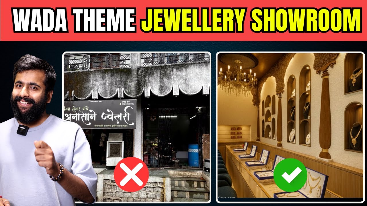 Maharashtrian Wada Style Jewellery Showroom Design | Wada-Themed Jewellery Showroom