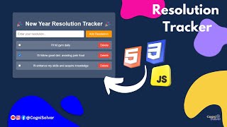 Build a Responsive New Year Resolution Tracker | HTML, CSS, JavaScript Tutorial with Cool Animations