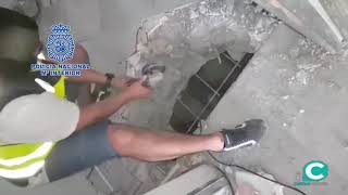 Descubren en La Línea un zulo hidráulicos para guardar grandes cantidades de hachís