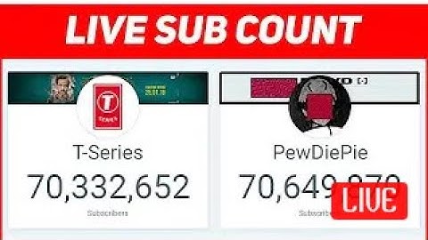 🔴🇮🇳 T-SERIES And PEWDIEPIE LIVE SUBSCRIBER COUNT.Most Subscribe chenel T series