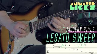 modern techniques : legato sweep. Guitar lesson. Animated Licks of Mika Tyyskä Ep 50