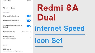 Redmi 8A Dual How To Set internet Speed Meter