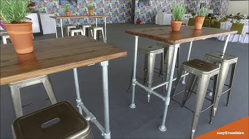 Tolix Stools & Scaffold High Tables