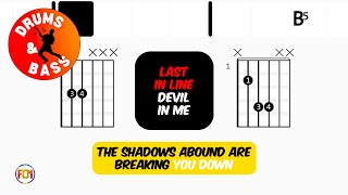 LAST IN LINE - Devil In Me | Bass & Drums | Scrolling Guitar Chords & Lyrics