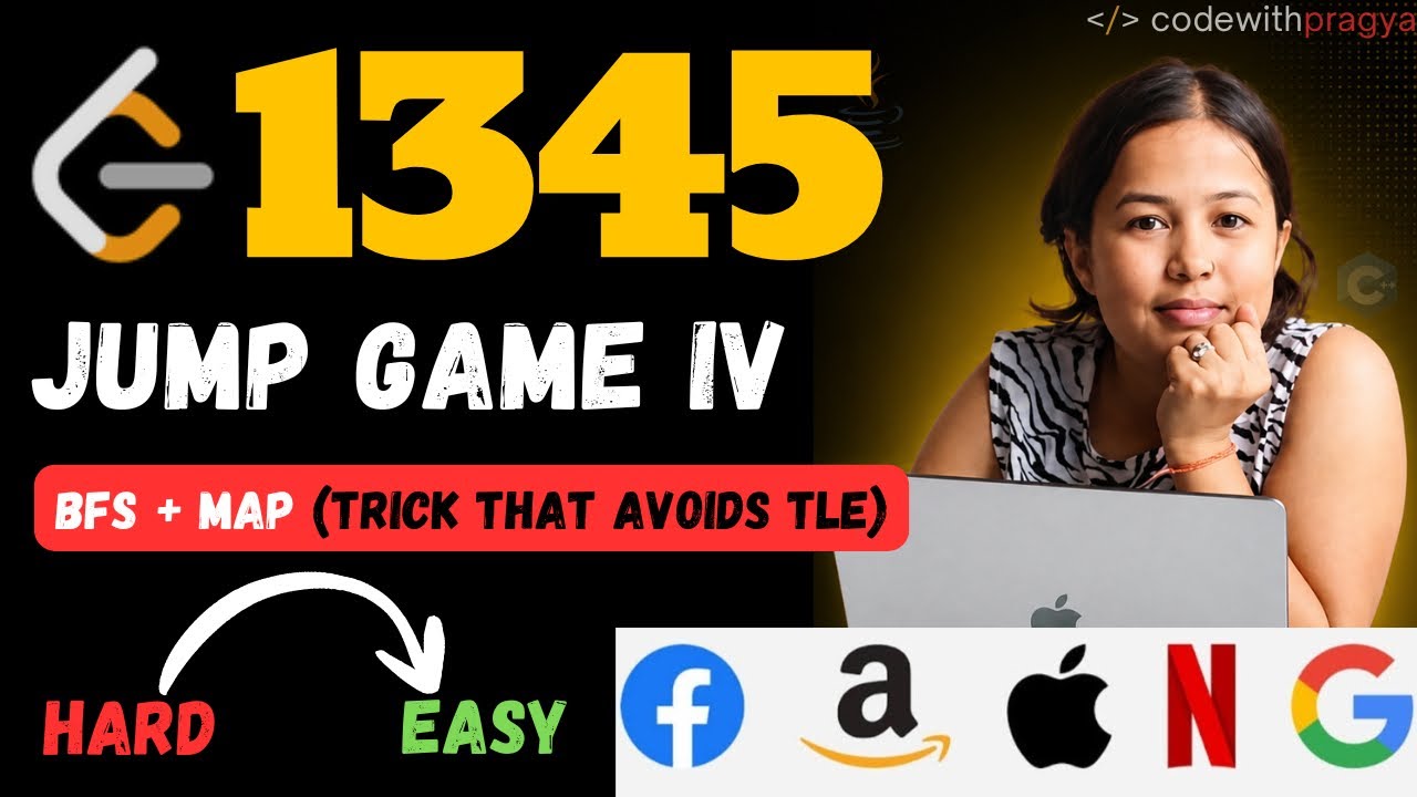 Jump Game IV | Leetcode 1345 | BFS | Map | Super Simplified Explanation ...