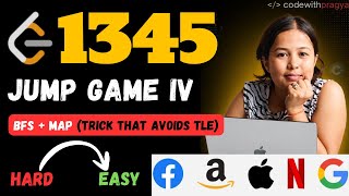 Jump Game IV | Leetcode 1345 |  BFS | Map | Super Simplified Explanation