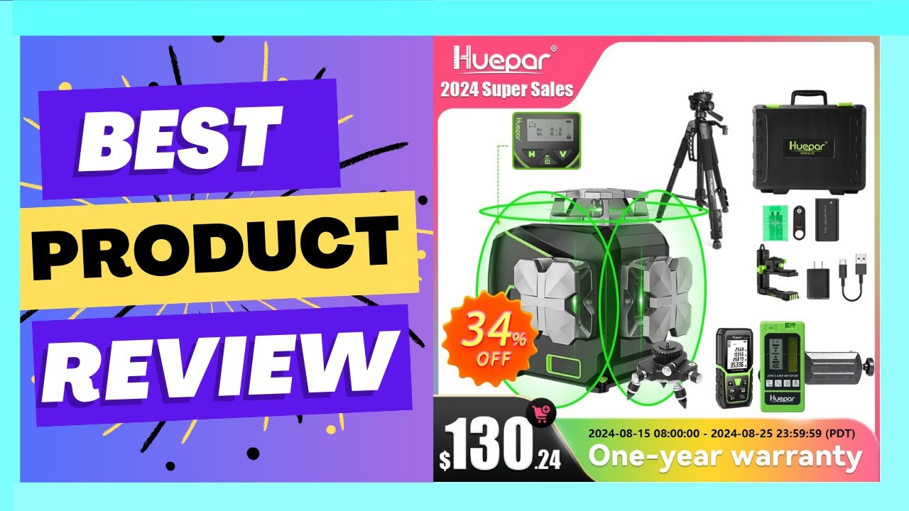 Best   Huepar S03CG Set 3D Cross Line Laser Level     Review