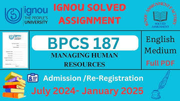 BPCS 187: MANAGING HUMAN RESOURCES Solved Assignment in English for 2024-25
