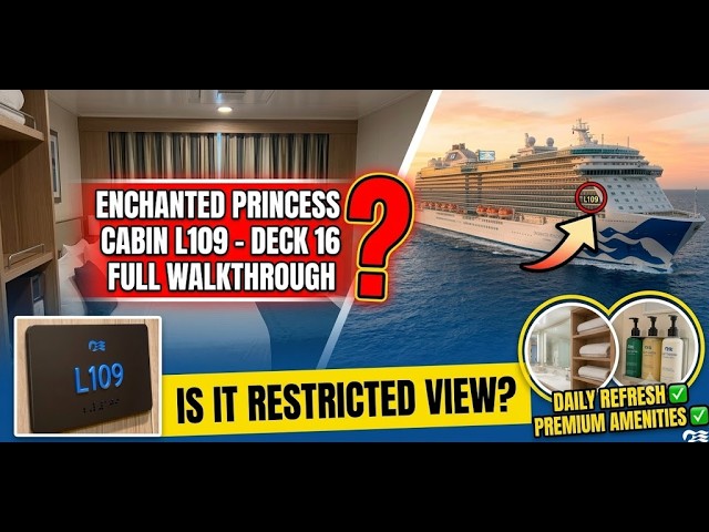 Enchanted Princess Cabin L109 Review:"Restricted View" Myth DEBUNKED! 🚢 #cruise #review #tour