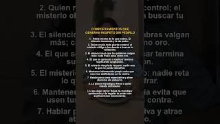 Comportamientos que generan respeto…