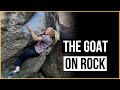 The goat janja garnbret impresses on rock