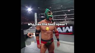 Who has the best spear? #wrestling #wrestlingfans #wwefan #wwe #wwefinisher #foryou #viral