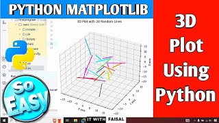 Create Stunning 3D Plot in Python with Matplotlib | Visualize Random Lines in 3D Space