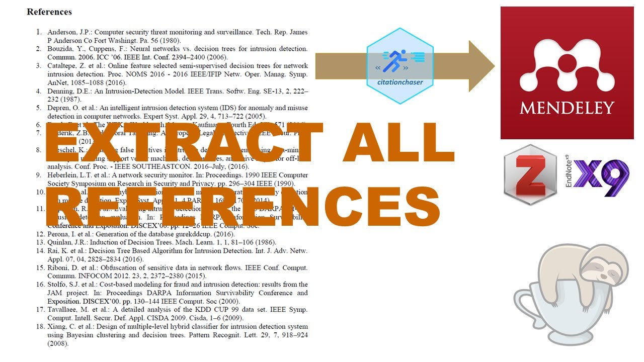 How to Extract / Export All References / Bibliography from Research