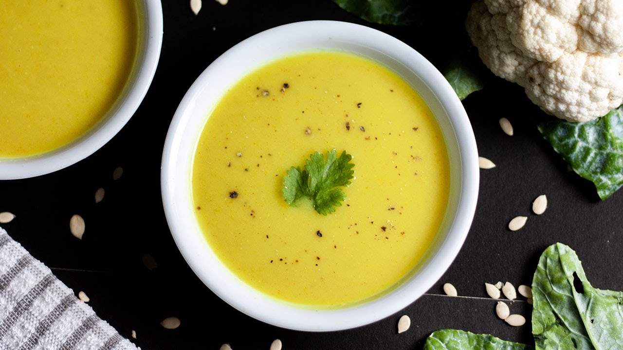Cauliflower Soup फूलगोभी सूप Healthy & Tasty Whole food plant