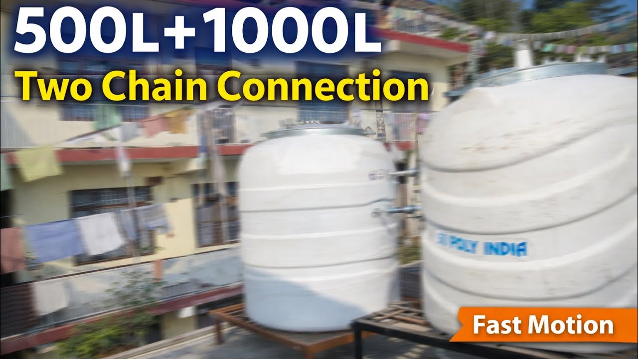 500L & 1000L Water Tank Two Chain Connection | Fast Motion Installation