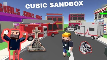 CUBIC SANDBOX: Strange Cementery in the Military Base City / Android Gameplay
