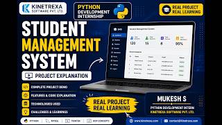 Python Student Management System Project Demo | Mukesh S | Kinetrexa Internship