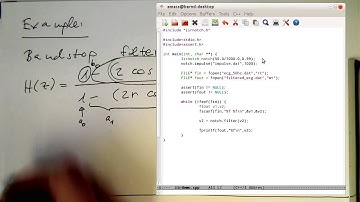 2nd order IIR filters: direct form II in C, complete (0001)