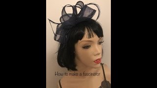 How to make a fascinator hat, easy Millinery DIY loop headpiece tutorial for a Royal Wedding