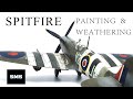 1/48 ICM Spitfire. Painting and Weathering. Scale model aircraft kit.