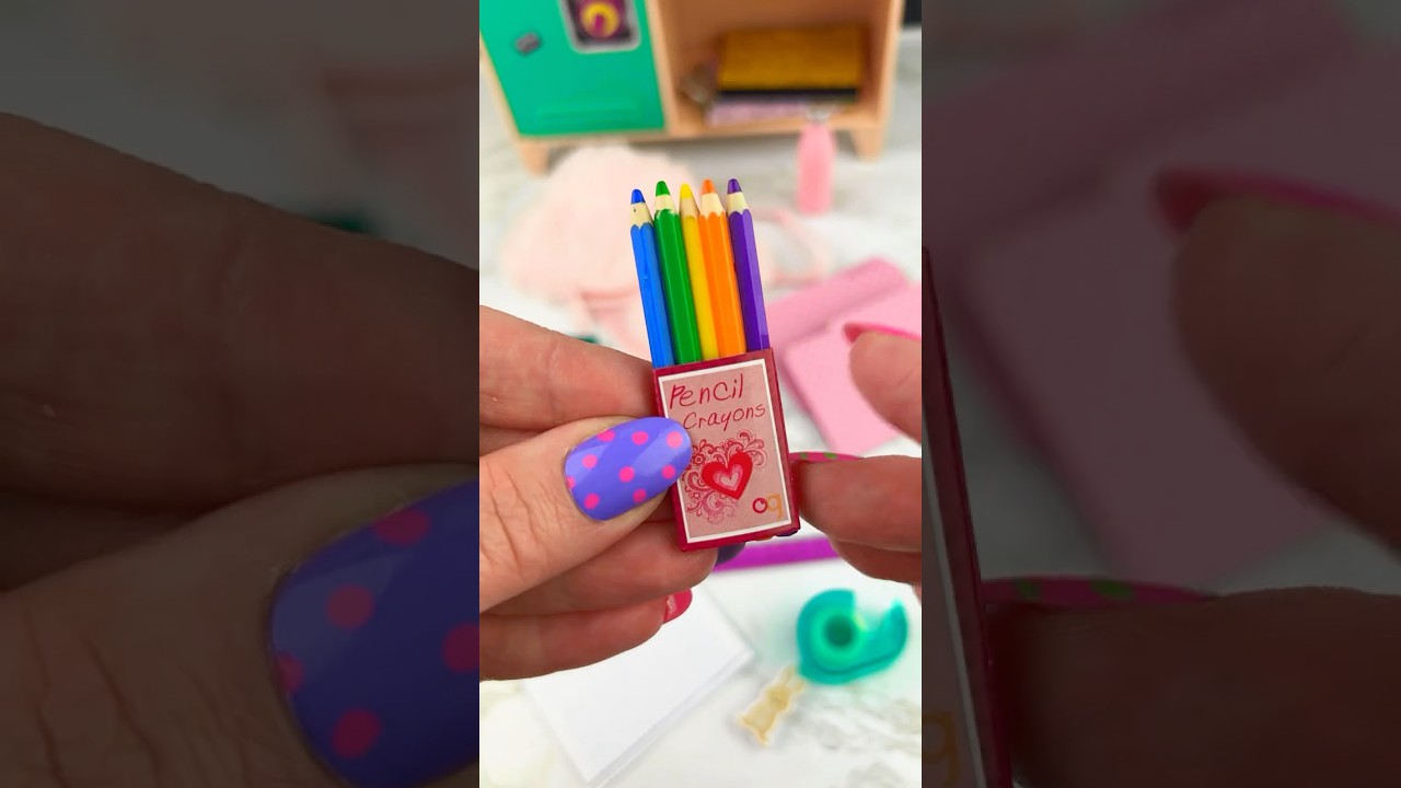 Mini Locker & Miniature School Supplies Opening Satisfying Video ASMR! 🩷✏️ 